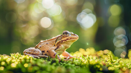 frog on moss