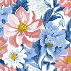 floral seamless pattern, pattern, flower pattern, geometric pattern, diagonal pattern, floral, flower, seamless, design, ornament, vector, decoration, art, wallpaper, leaf, illustration, black, style, © vector