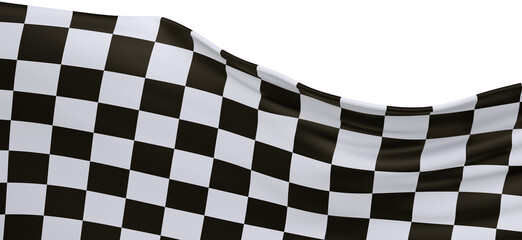 Fototapeta premium Waving racing finish flag in