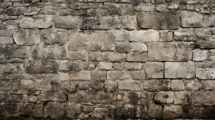 Fototapeta premium Ancient, weathered hand hewn stone wall texture serving as a high quality, textured background
