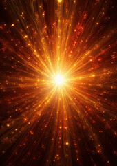 Naklejka premium Bright Star Burst in the Dark Sky