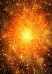 Yellow and Red Fireworks Exploding in the Air