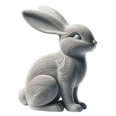 3D Easter bunny designed for Easter Sunday,png , isolated on a transparent background	
