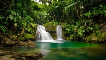 waterfall background very cool 