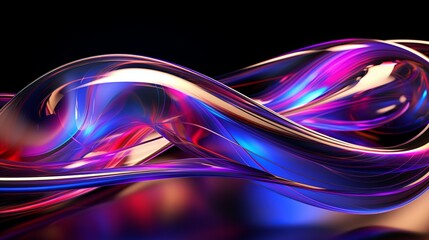 Futuristic and vibrant digital neon abstract 3d background with modern design elements