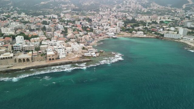 Aerial and drone view of Batroun in North Lebanon
