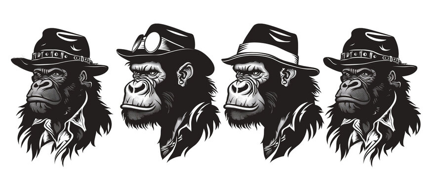 Primate Pizzazz: Gorillas in Hats