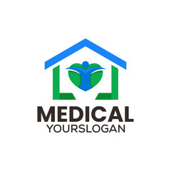 medical icon logo design vector