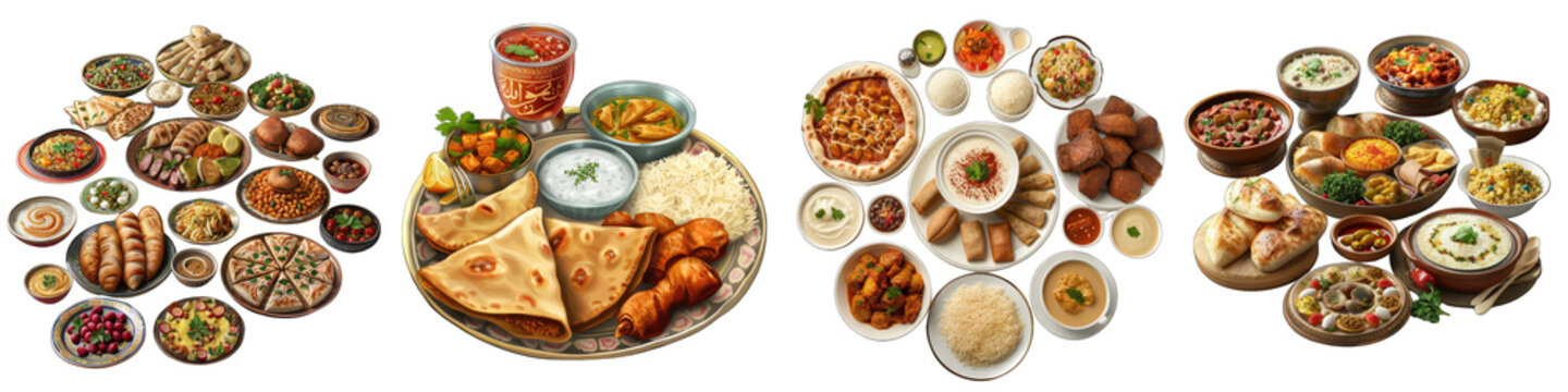 Hospitality Ramadan Hyperrealistic Highly Detailed Isolated On Transparent Background Png File