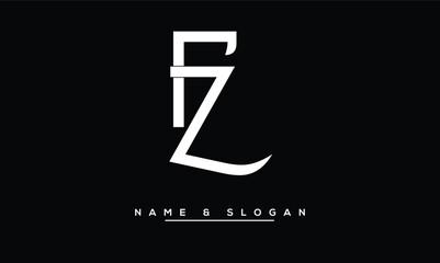 FZ,  ZF,  F,  Z  Abstract  Letters Logo  Monogram