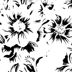 floral seamless pattern, pattern, flower pattern, geometric pattern, diagonal pattern, floral, flower, seamless, design, ornament, vector, decoration, art, wallpaper, leaf, illustration, black, style,
