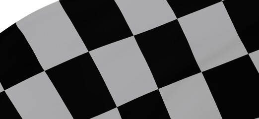 Black and white checkered abstract background. Race background with space for text. Racing flag