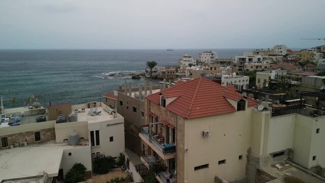 Aerial and drone view of Batroun in North Lebanon