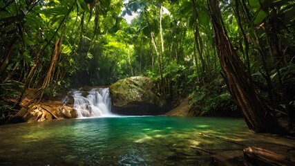 waterfall background very cool 