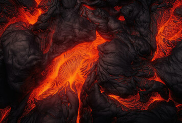Close Up View of Lava and Rocks