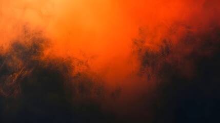 Fototapeta premium Dynamic Fusion: Orange and Black Tone Gradient Background with Noise Effect, Hand Edited Generative AI