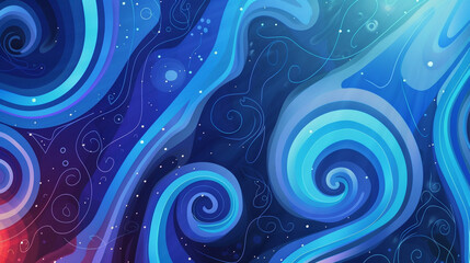 Sapphire color retro groovy background presentation design 
