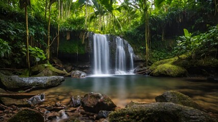 waterfall background very cool 