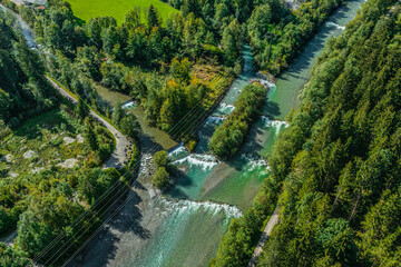 Idyllisches Oberallgäu am Iller-Ursprung bei Oberstdorf im Sommer