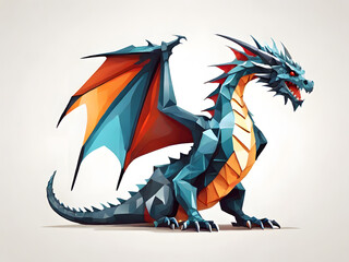 "Mystical Dragon: Polygonal Style Vector Illustration"
"Elegant Dragon Design: Full Body Vector Art on White Background"
"Watercolor Dragon: Modern Logo Design with Dashing Colors"
"Trendy Dragon Art: