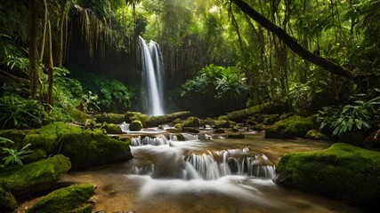 waterfall background very cool 