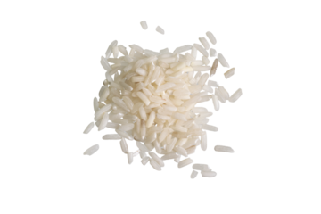 rice on white isolated background
