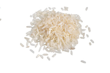 rice on white isolated background