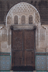 A photo of the inside of a medrasa in Fes, Morocco 