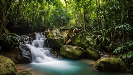 waterfall background very cool 