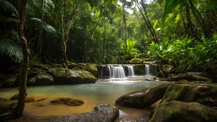 waterfall background very cool 