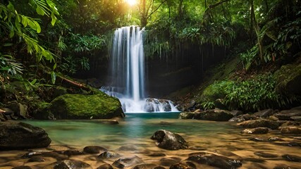 waterfall background very cool 