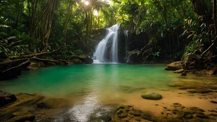 waterfall background very cool 