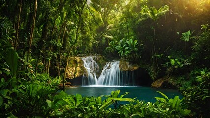 waterfall background very cool 