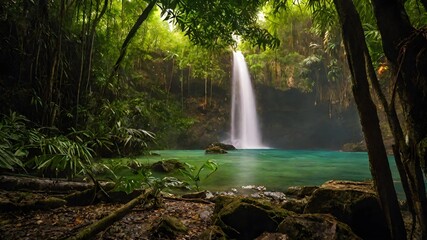 waterfall background very cool 