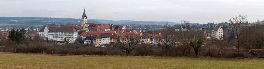 Fototapeta na wymiar Panorama von Engen im Hegau