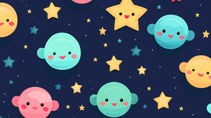Vibrant star paper stickers collection