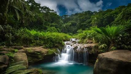 waterfall background very cool 