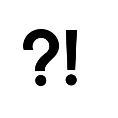 question mark on white background