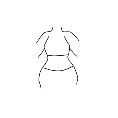 Woman body illustration silhouette 