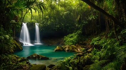 waterfall background very cool 