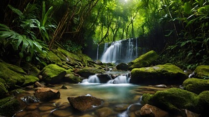 waterfall background very cool 