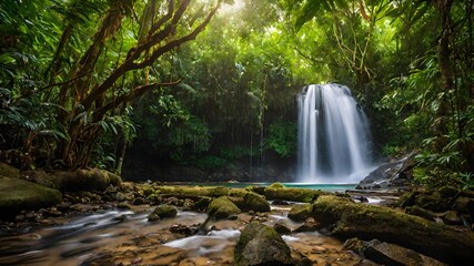 waterfall background very cool 