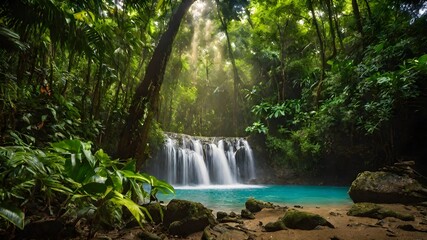 waterfall background very cool 