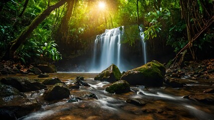 waterfall background very cool 