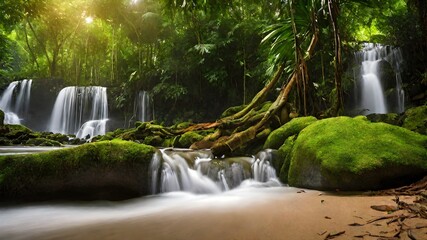 waterfall background very cool 