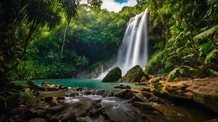 waterfall background very cool 