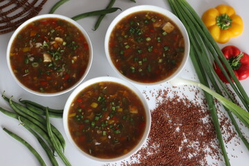 Wholesome Ragi Vegetable Soup. Nutrient-rich, vegan friendly, and comforting bowl of hearty soup with finger millets and vegetables