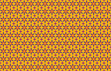 illustration pattern of the abstract flower on orange background.
