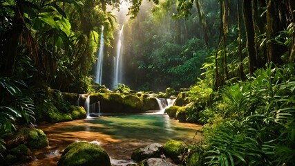 waterfall background very cool 