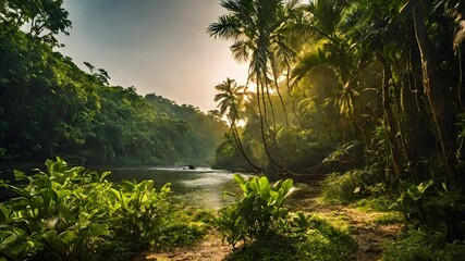 waterfall background very cool 